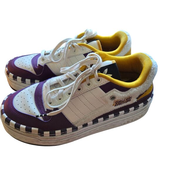 Adidas Triple Platform Los Angeles Lakers Sneakers Missing Snap Toppers Size 7.5 - Picture 3 of 16